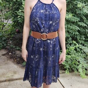 Alfani Navy Lace Dress